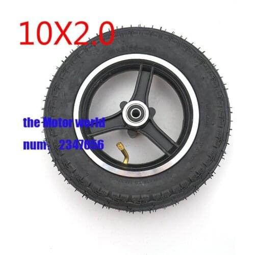 10 x 2 Tire and rims hub combo for Kid Tricycle baby stroller Electric scooter Wheelbarrow 10x2 tyre wheel free shipping