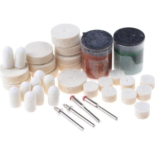 36Pcs Polishing Pad Polishing Wheels Brushes Kits Metal Rotary Tools Soft Felt Buffing Burr Accessories