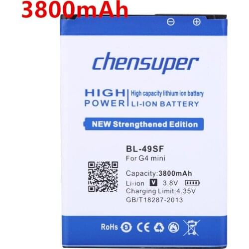 NEW chensuper 3800mAh BL-49SF Battery For LG G4 mini Battery G4C G4S H735T H525N G4mini miniG4 Batterie Bateria AKKU