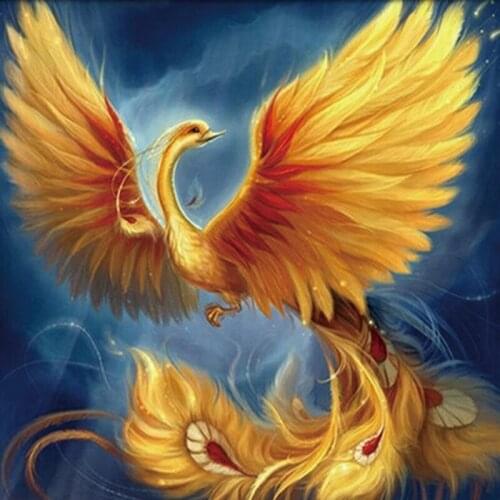 Diamond Embroidery DIY 5D Diamond Painting Fire Phoenix Picture Square Rhinestones Dmc Cross Stitch Handmade Crafts Needlework