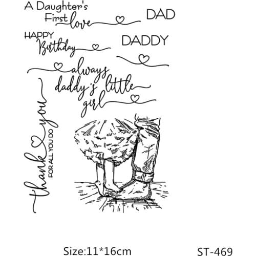 AZSG Great father Transparent Silicone Clear Stamps/seal for DIY Scrapbooking/Card Making/Photo Album Decoration Supplies