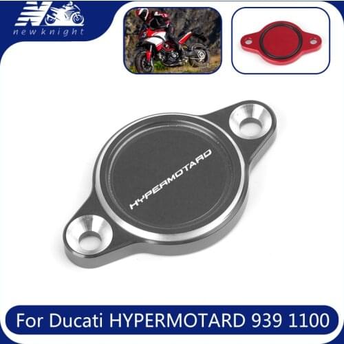 Motorcycle CNC Aluminum Alloy Engine Case Oil Filter Cover Cap Slider Accessories For Ducati HYPERMOTARD 796 939 1100 S EVO SP