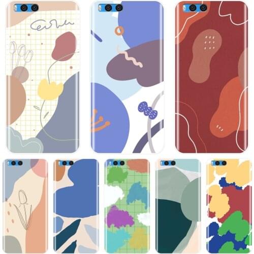 Phone Case Silicone For Xiaomi Mi Note 1 2 3 Art Flower Aesthetic Simple Paint Soft Back Cover For Xiaomi Mi Max Mix 1 2 2S