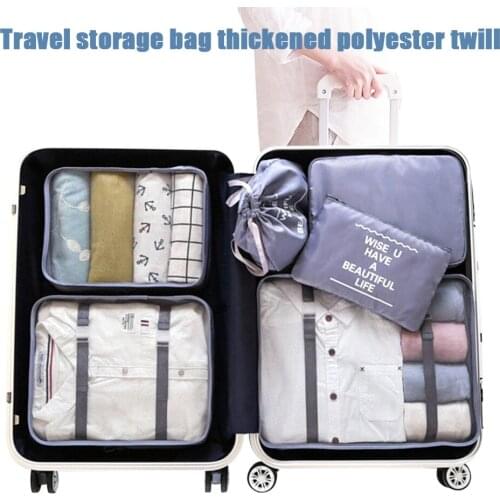 6 Pcs Travel Bags Waterproof Clothes Storage Set Luggage Organizer Tidy Pouch Packing Cube Case Storage Bags Travel Accessories