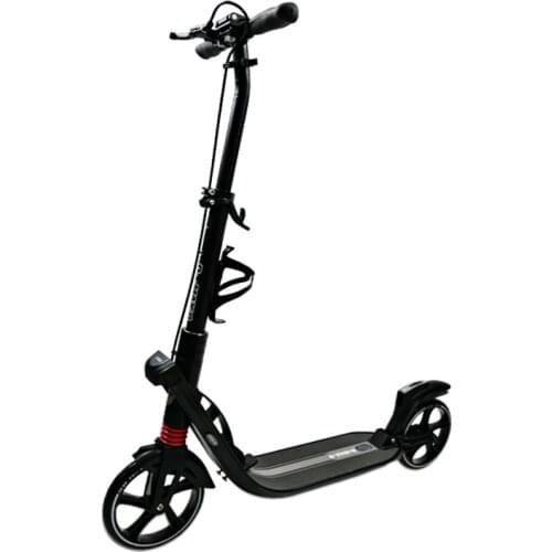 Adult two wheeled scooter with hand brake and foot brake damping function, foldable and convenient for travel, bearing 150kg