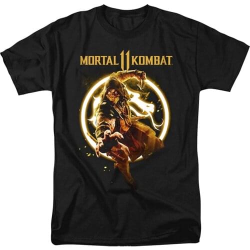 Mortal Kombat 11 Scorpion Flames Unisex Adult T Shirt for Men and Woman