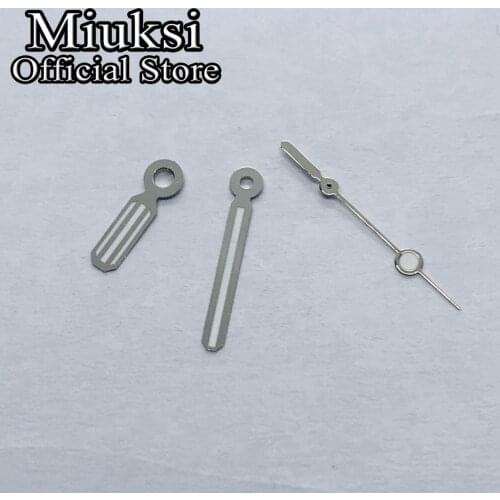Miuksi silver watch hands luminous hands fit Miyota 8215 8205 821A Mingzhu DG 2813 3804 movement