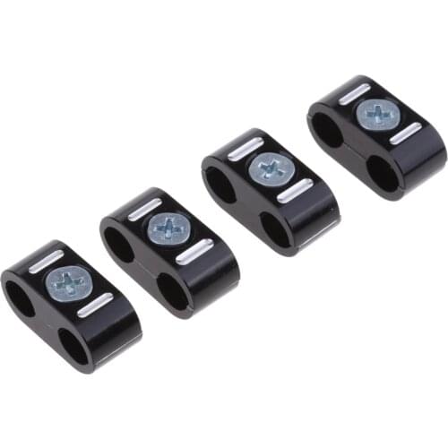 Set Of 4 Dual Brake Throttle Cable Clamp Separator Wire Spacer Separator