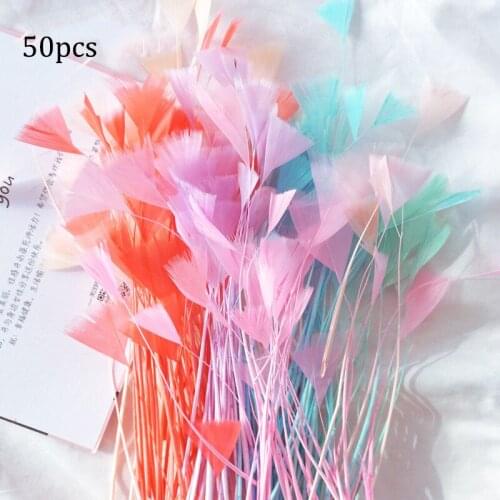 Natural Feather Butterfly Shape DIY Handmade Materials Wedding Party Decorations Clothing Accessories 50PCS