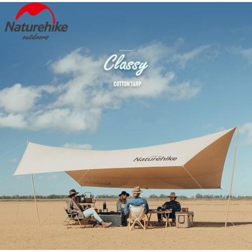 Naturehike 5-8 Persons Cotton Sun Shelter Outdoor Hexagonal Canopy Sunscreen Pergola Portable Large Area Tent Awning For Camping