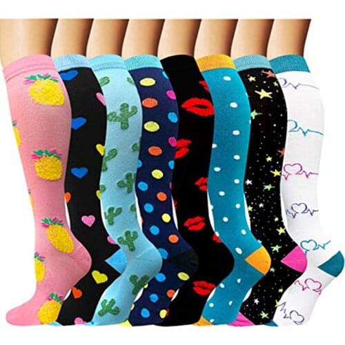 Compression Socks Nylon Varicose Veins Leg Relief Pain Knee High Stockings Breathable Long Socks For Male Travel Socks