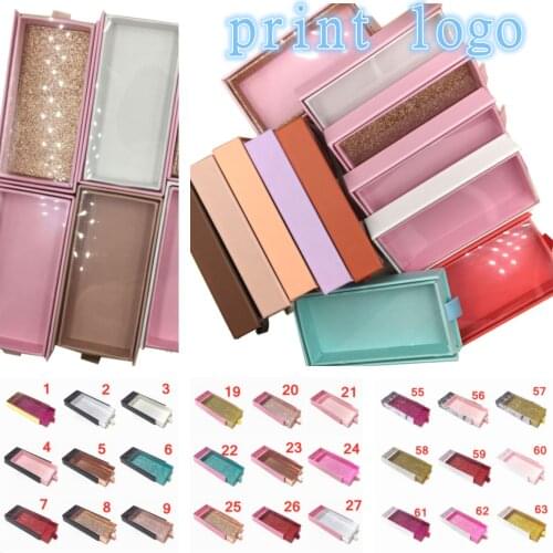 Wholesale false custom logo eyelash packaging box Faux Cils lash box package 25mm mink lashes makeup case bulk vendors