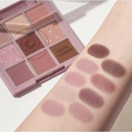 Eye Shadow Palette 9 Color Eyeshadow Matte Shimmer Glitter Pigmented Makeup Eye Shadow Waterproof Makeup Cosmetic TSLM1