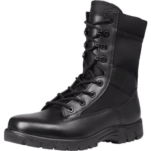 Genuine New Combat Mens Ultra-Light Combat High-Top Leather Outdoor Casual Shock-Absorbing Combat Boots