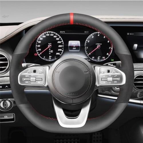 DIY Anti-Slip Wear-Resistant Steering Wheel Cover For Mercedes-Benz E-Class W213 C-Class W205 Car Interior Decoration