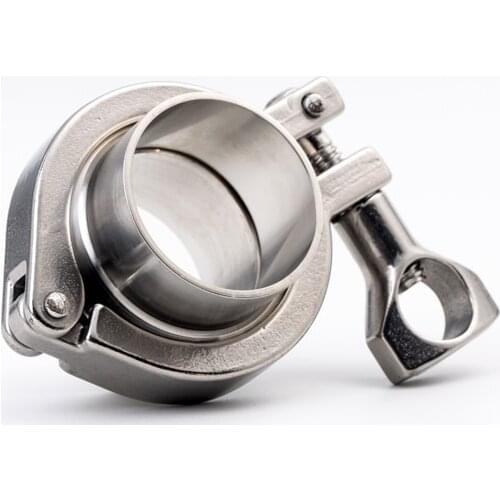 19mm To 76mm Sanitary Flange Pipe Weld Ferrule + Tri Clamp + Silicone Gasket Stainless Steel SUS SS 304 Tri Clamp For Homebrew