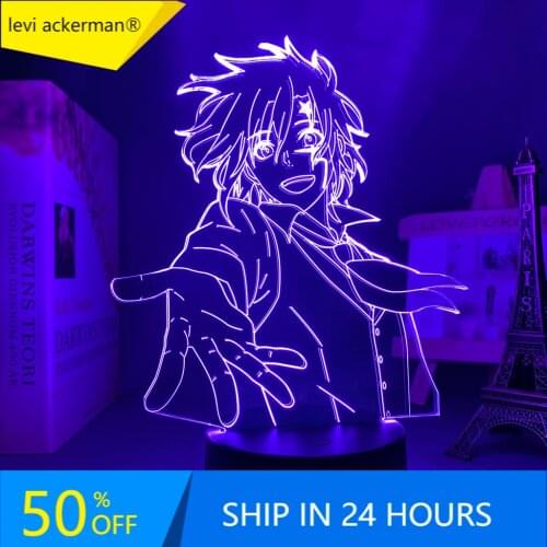 Anime Led Light D Gray Man Allen Walker Figure for Room Decor Night Light Kids Bithday Gift Manga D Gray Man 3d Lamp Bedroom