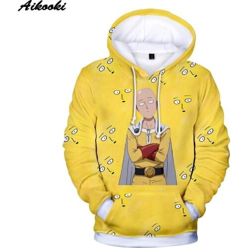 Anime One punch man Hoodies Men/women Fashion Harajuku Hip Hop Streetwear Long Sleeve One punch man Mens Hoodies Sweatshirt