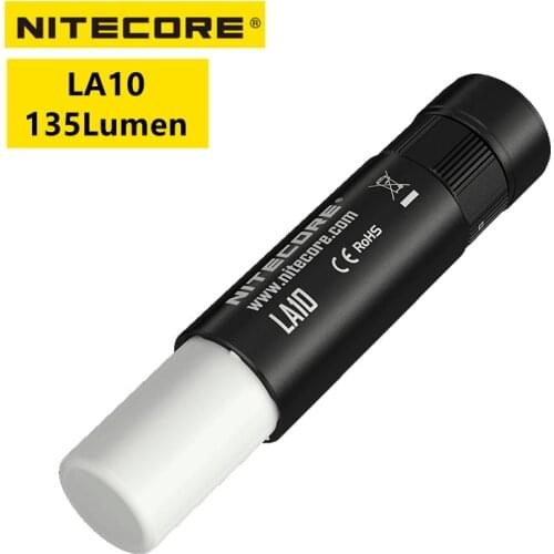 100% NITECORE LA10 Ultra-Protable Camping Light 360°Lighting Retractable Magentic Tail Power By AA battery Led Mini Flashlight