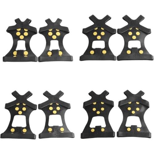 10 Studs Universal Ice Snow Shoe Spiked Grips Cleats Crampons Winter Climbing Camping Anti Slip Shoes Cover Climbing Climbing