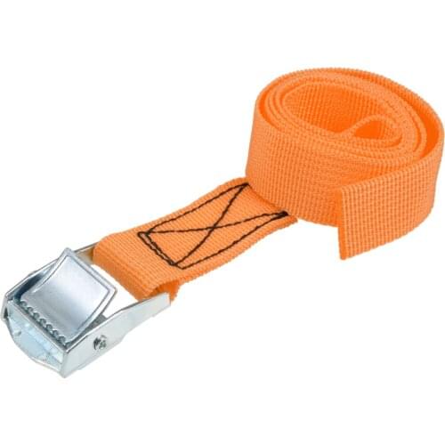 Uxcell 0.8M x 25mm Lashing Strap Cargo Tie Down Straps with Cam Lock Buckle 250Kg Work Load, Orange