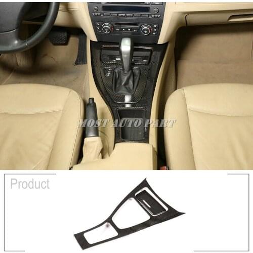 ABS Carbon Fiber Look Inner Center Console Gear Shift Box Cover Trim For BMW 3 Series E90 E92 E93 325 328 330 335 2005-2012 LHD