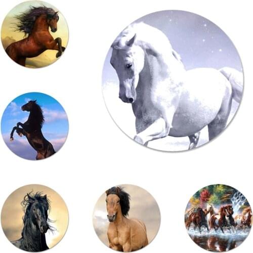 Waterfall Horse Jump Icons Pins Badge Decoration Brooches Metal Badges For Clothes Backpack Decoration