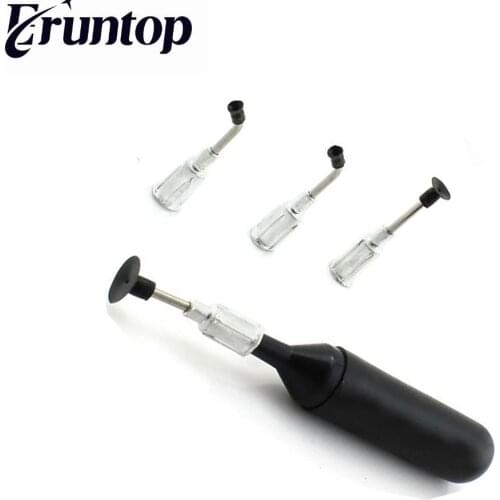1pcs IC SMD Vacuum Sucking Pen Sucker Pick Up Hand + 4 Suction Headers