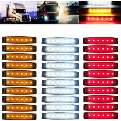 10x Yellow LED Rock Light Side Marker Offroad Light Truck Trailer Boat Clearance lightings