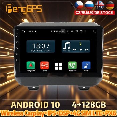 128G Android10 PX6 DSP For JEEP Wrangler 2019 2020 Car DVD GPS Navigation Auto Radio Stereo Video Multifunction CarPlay HeadUnit