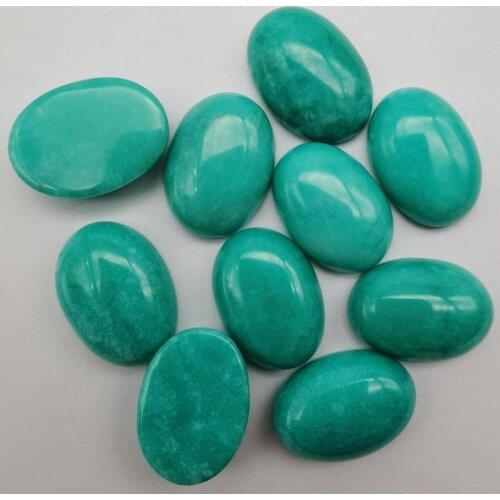 18x13MM Amazonite Stone Oval CAB GEM Cabochon Jewelry Bead (10 pcs/lot) H002