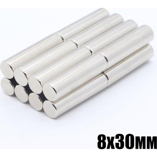 20Pcs 8x30 mm Mini Small N35 Magnet 8*30 mm Neodymium Magnet Permanent NdFeB Super Strong Powerful Magn 8*30 mm