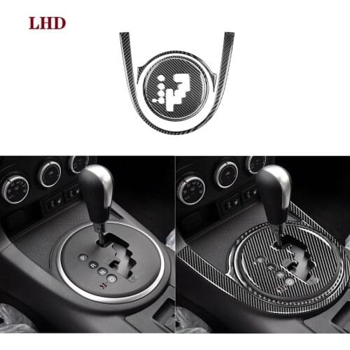 Fit For Mazda MX5 NC Miata 2009-2015 Carbon Fiber Shifter Panel Surround Sticker Gear Shift Frame 3D Interior 4pcs