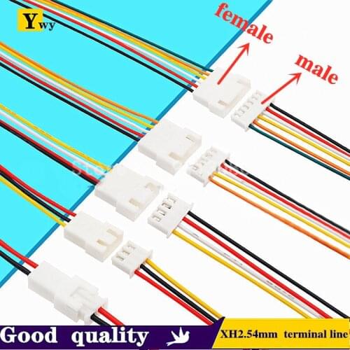 5Sets XH2.54mm Plug-in Terminal Line 2P 3p 4P 5P 6P Male and Female Butt Connection Cable Air To Plug-in Connector