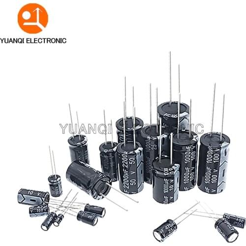 Aluminum Electrolytic Capacitor 4V 10V 16V 25V 35V 470UF 100UF 220UF 330UF 470UF 680UF 1000UF 47UF 1500UF 10UF 22UF 0.47UF 82UF
