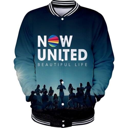 Now United 3D Print Baseball Jacket Men Women Bomber Jacket Outerwear Streetwear Casual Tracksuit Hip Hop Hoodies Sweatshirts