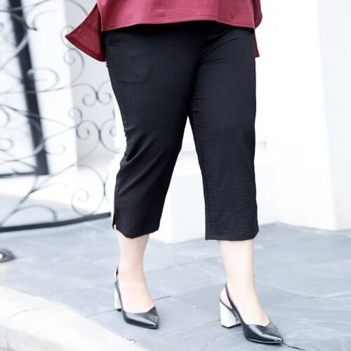 S To 6XL Plus Size Pants Women Solid Summer Pantalones De Mujer Thin Slim Loose Casual Pencil Pants T932