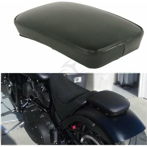 Balck Passenger Seat Backrest Pad W/ 6 Sucker Removable fit For Harley Cruiser