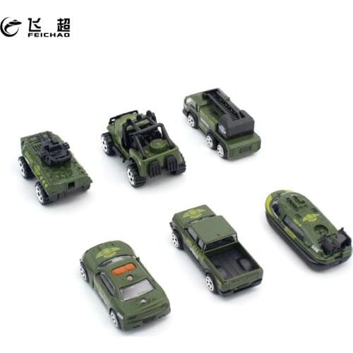 Feichao 6pcs Scale 1:64 Alloy Mini Car Childrens Toy Diecast Collection RC Car Truck Vehicle Model Kids Toys for boys