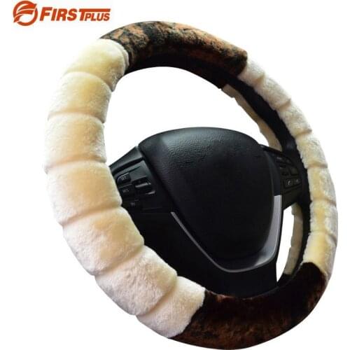 High Density Wool Winter Steering Wheel Covers Soft Plush Automobile Car Steering Wheel Cover for 35 36 37 38 39 40 diameter