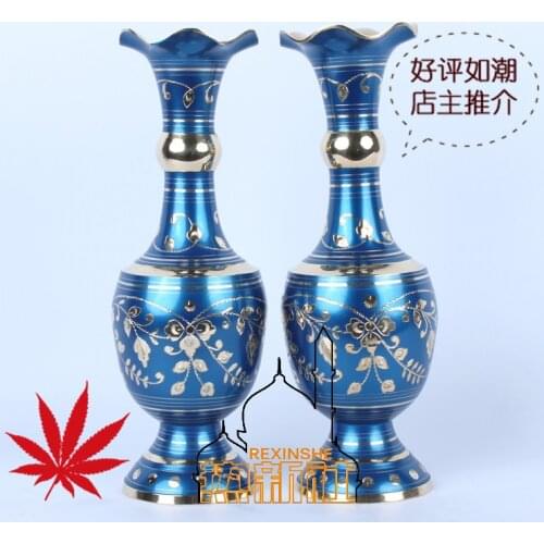 India modern fashion decoration art crafts vase classic antique flower vase T14 mouth