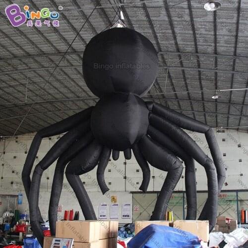 EXQUISITE CRAFTS 5mh inflatable black spider model personalized Halloween spinner hanging display
