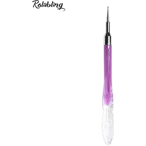 1pc Nail Brush UV Gel Painting Nail Art Dotting Pen Acrylic Handle Brush for Nail Painting Drawing Manicure Nail Art Salon Tool