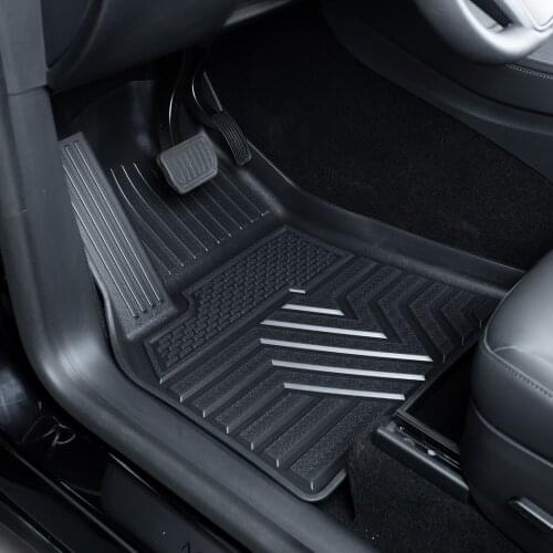 TPE Fully Foot Pad Waterproof Non-Slip Floor Mat TPE trunk mats Accessories Mat for Tesla model3 or y model y foot pad