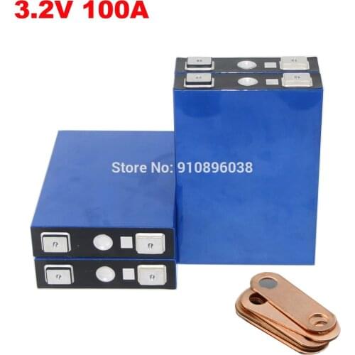 16PCS/Lot LiFePO4 100ah 3.2V Grade A Cell Lithium phospha For DIY 12V 24V Home RV Solar Energy Storage System