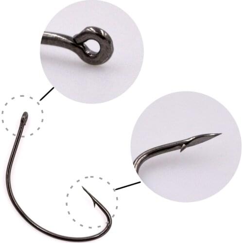 THETIME Brand WG Sharp Drop Shot Rig Hooks 10 Pieces/Pack High Carbon Steel Senko Baits Lure For Wacky Worm Bass Fishing