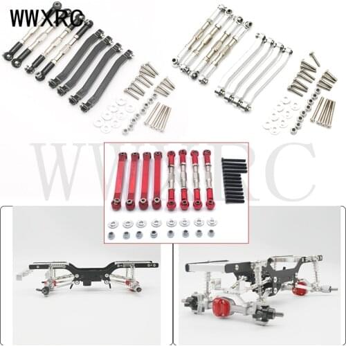 Metal Chassis Pull Rods Link Suspension Tie Rod for MN D90 D91 D96 D99 D99S MN90 MN99S 1/12 RC Car Upgrade Parts