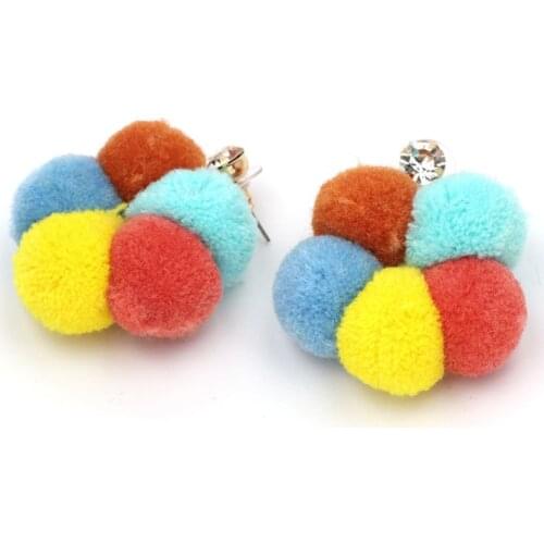 Trendy Women Plush Earrings Hotsale Handmade Crafts 2018 New Arrival Femanino Lovely Charm Jewelry Earrings