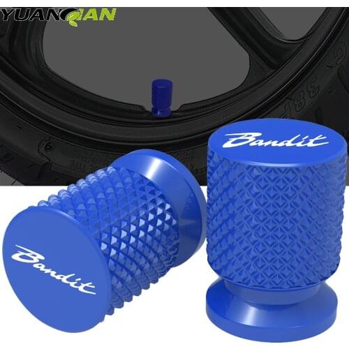 For SUZUKI GSF250 600 600S 650 650S 650N 1200 1250 Bandit 650S Motorcycle Accessories Aluminum Wheel Tire Valve caps Bandit LOGO