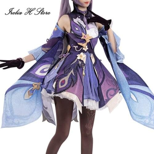 New Game Cosplays Genshin Impact Keqing Cosplay Costume Halloween costumes dress female